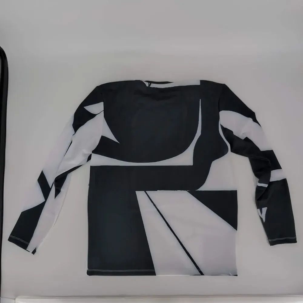 Swiminista x James Peter Henry Good Vibes Rashguard La Peer Black & White L NWT
